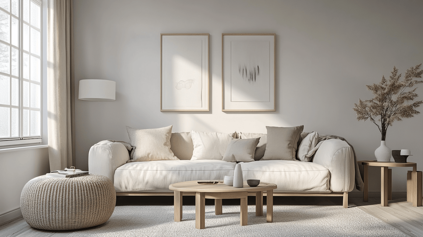 The perfect color palette for a Scandinavian living room