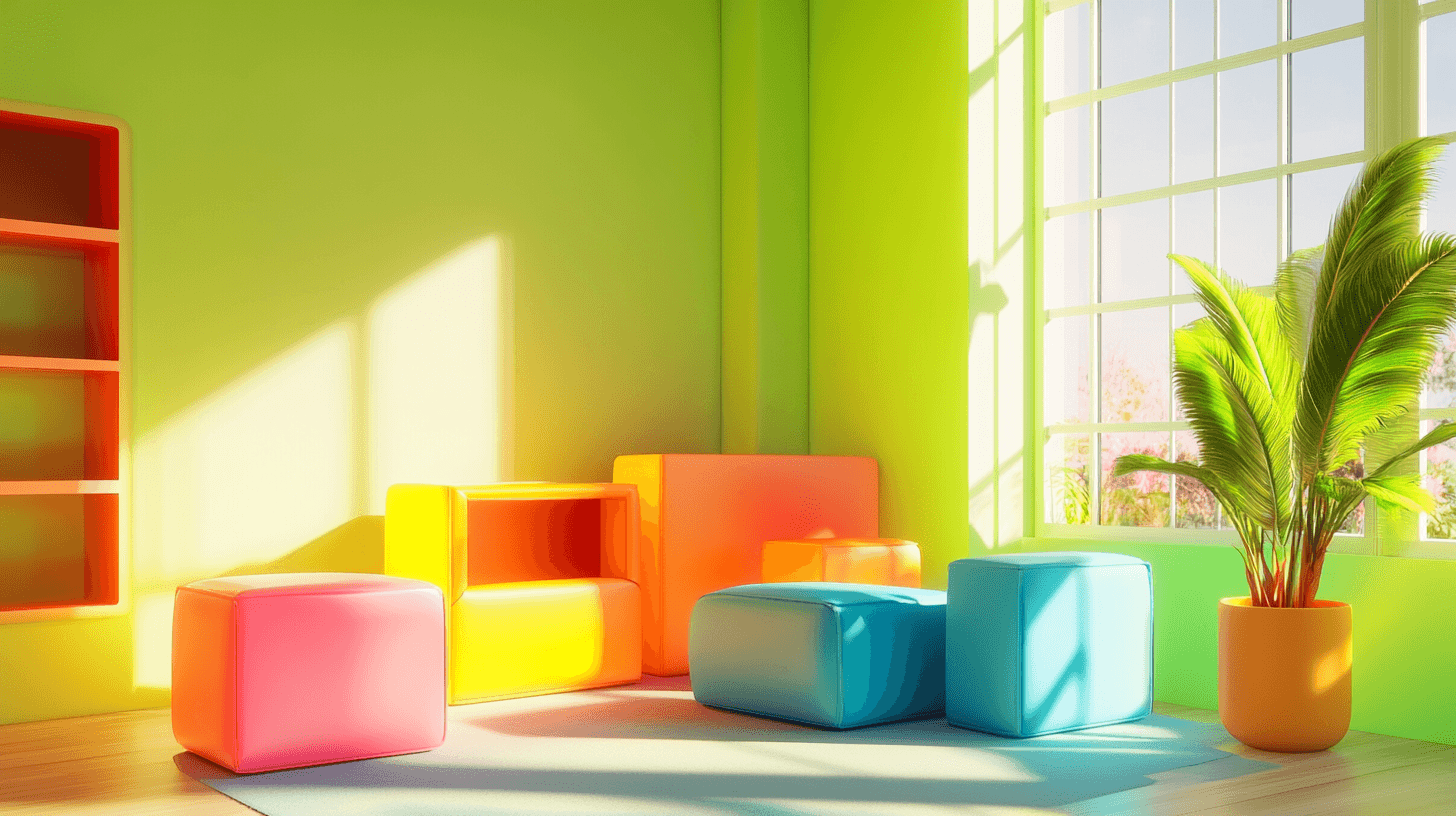 Neon-colored furniture: A statement in the children's room