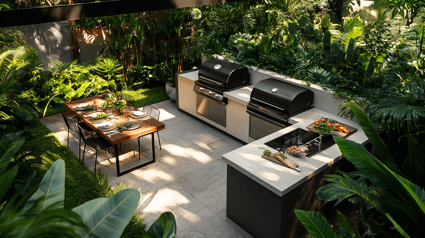 Outdoor kitchen: Cooking and grilling outdoors