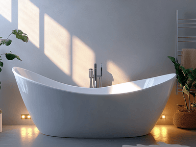 Bathroom in wellness style: Relaxation at home