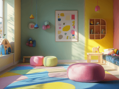 Colorful walls in the children's room: Promoting creativity through colors
