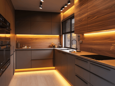 Modern kitchen with wood: Combining warmth and style