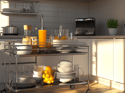 Practically served: Serving trolleys for kitchen and dining room