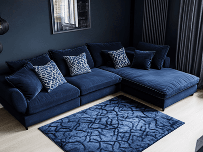 Dark blue accents: Cool and calming at the same time