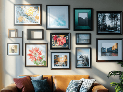 Creatively using picture frames: Stylishly staging art and photos